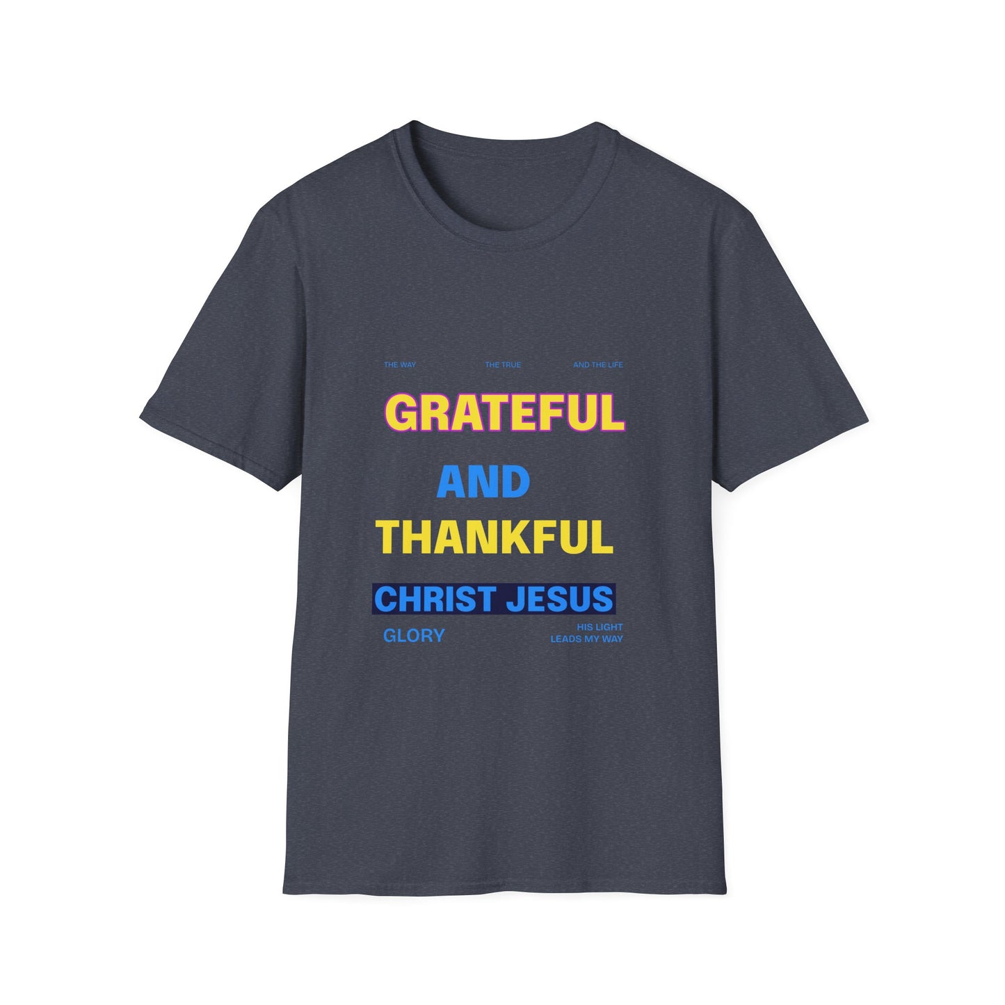 Grateful and Thankful Christian T-Shirt, Inspirational Tee, Faith Apparel, Gifts for Believers, Church Events, Casual Wear, [...]