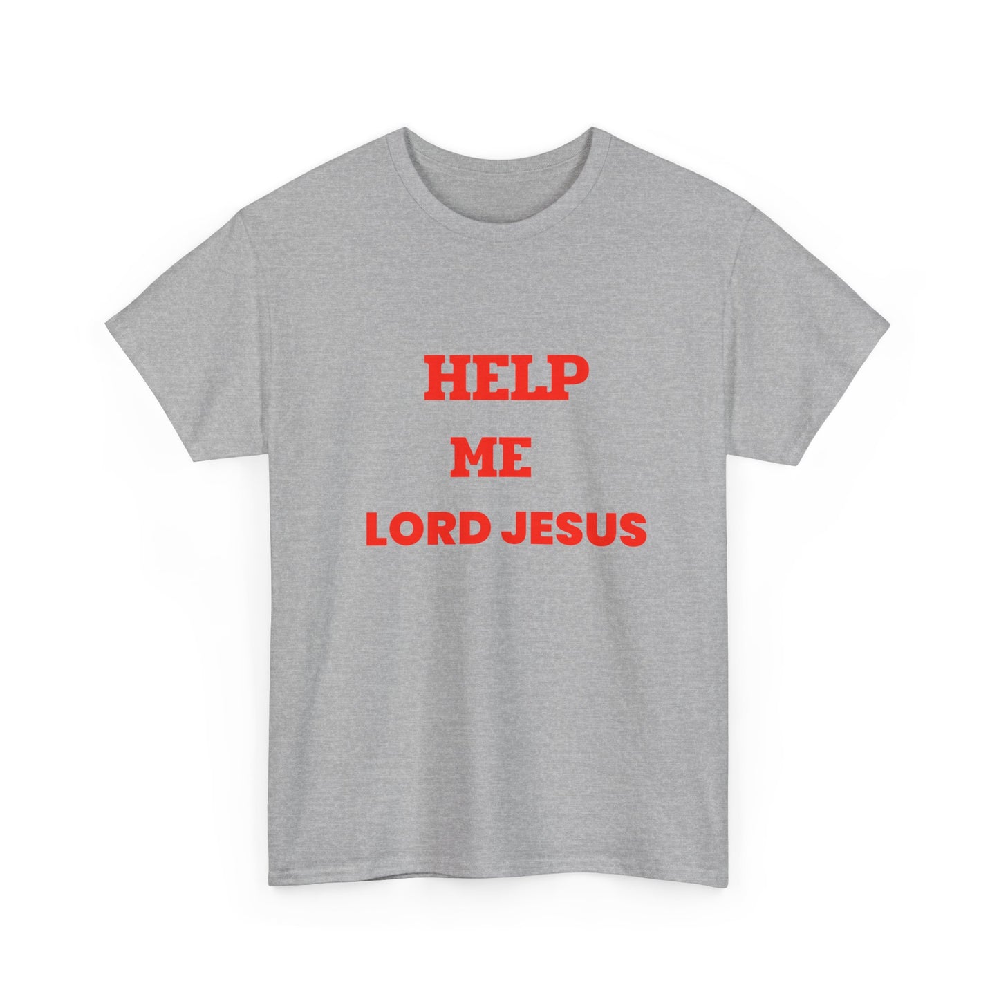 Religious T‑Shirt — "Help Me Lord Jesus" Red Text Christian Tee