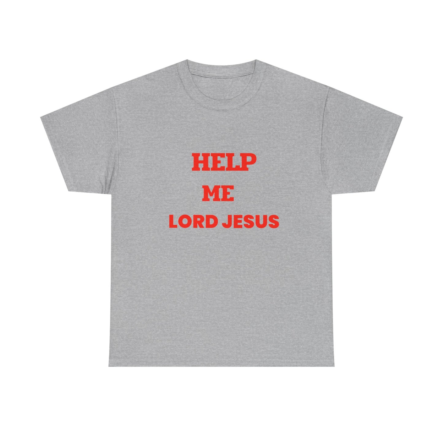 Religious T‑Shirt — "Help Me Lord Jesus" Red Text Christian Tee