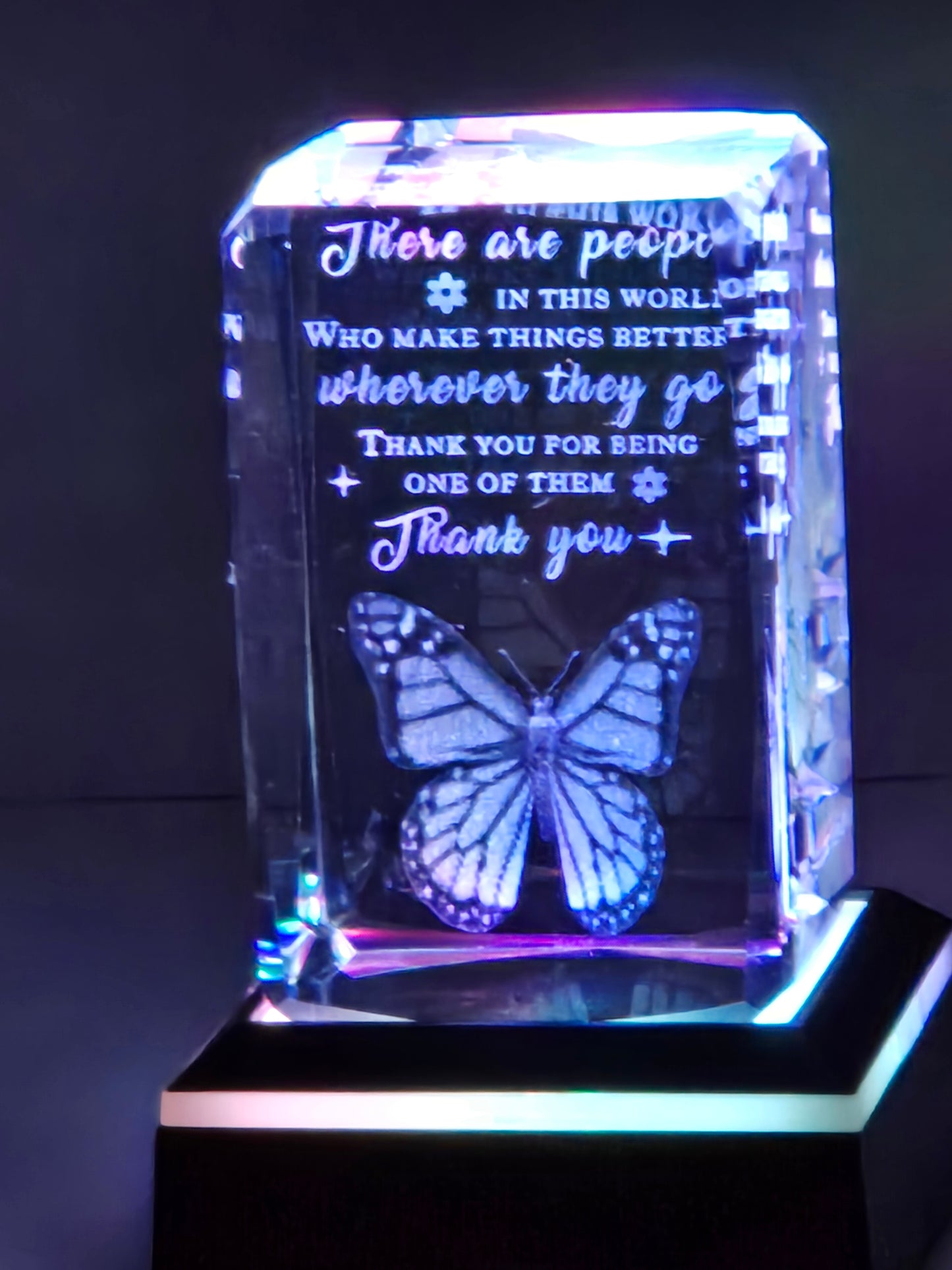 Mini Cube Gratitude Gift with Colored LED Lights