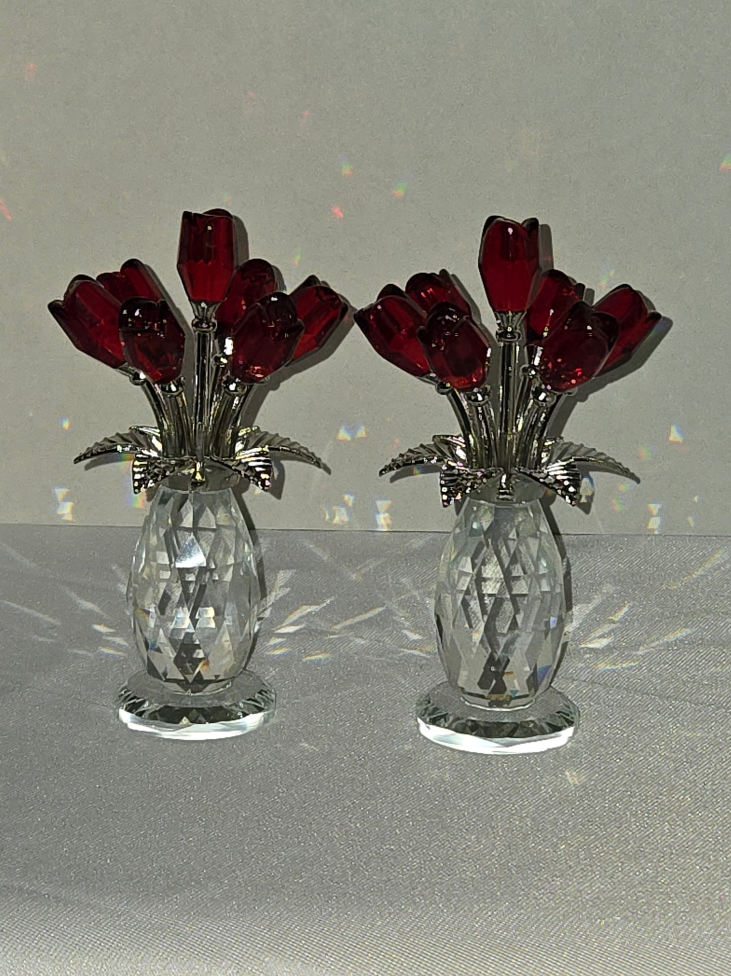 Mini flower glass figurine