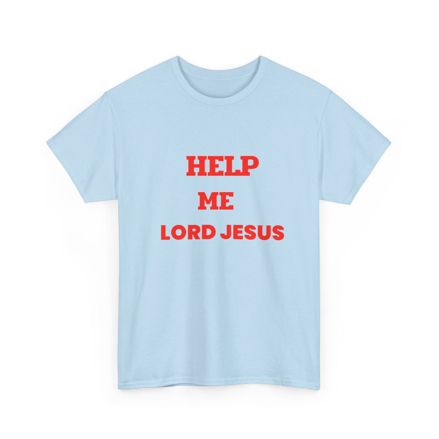 Religious T‑Shirt — "Help Me Lord Jesus" Red Text Christian Tee