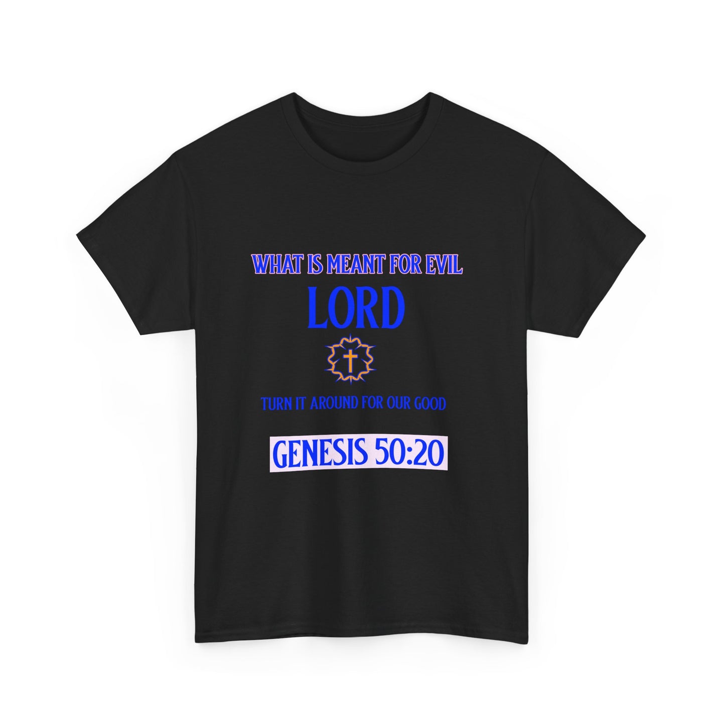 Inspirational Unisex Heavy Cotton Tee - Genesis 50:20 Design