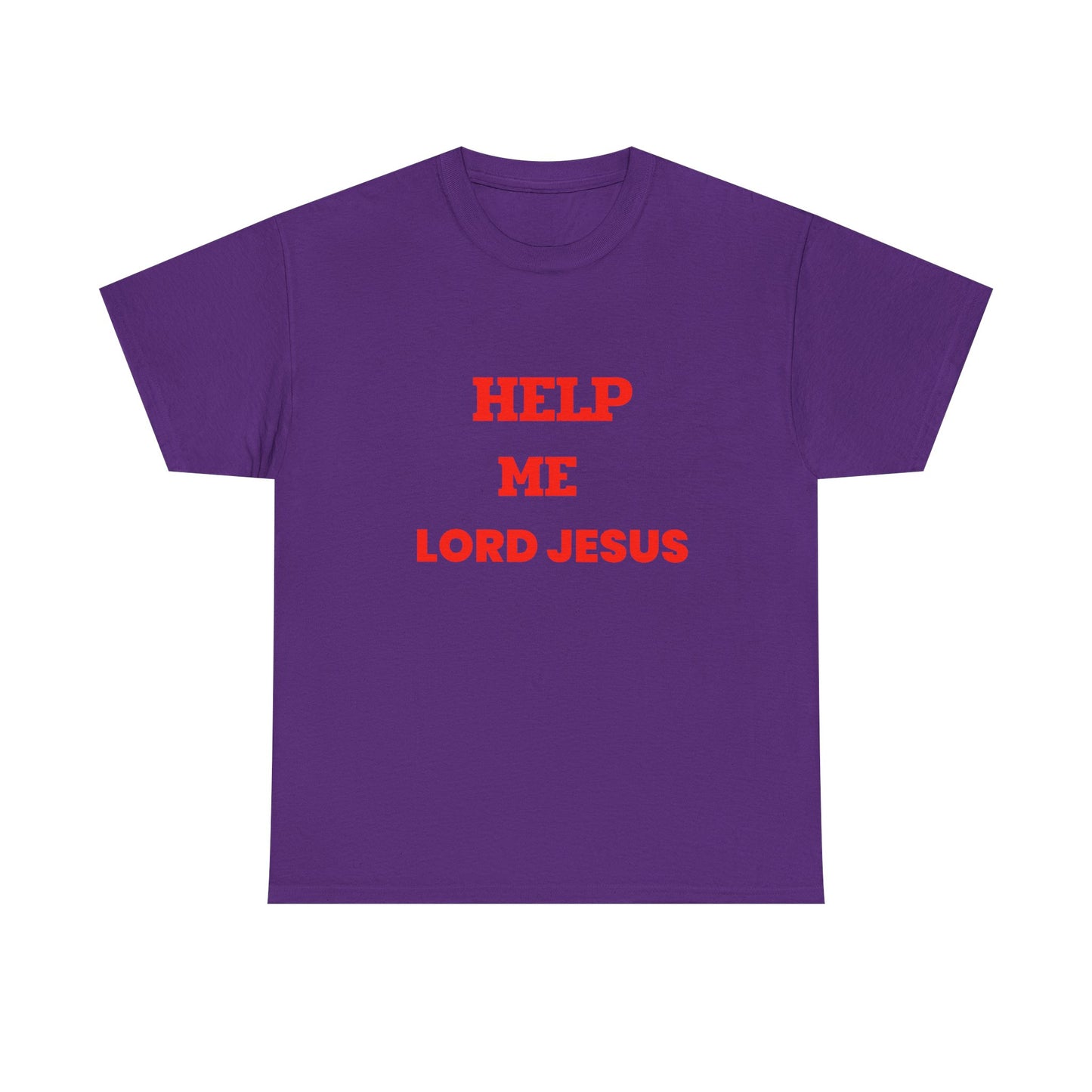 Religious T‑Shirt — "Help Me Lord Jesus" Red Text Christian Tee