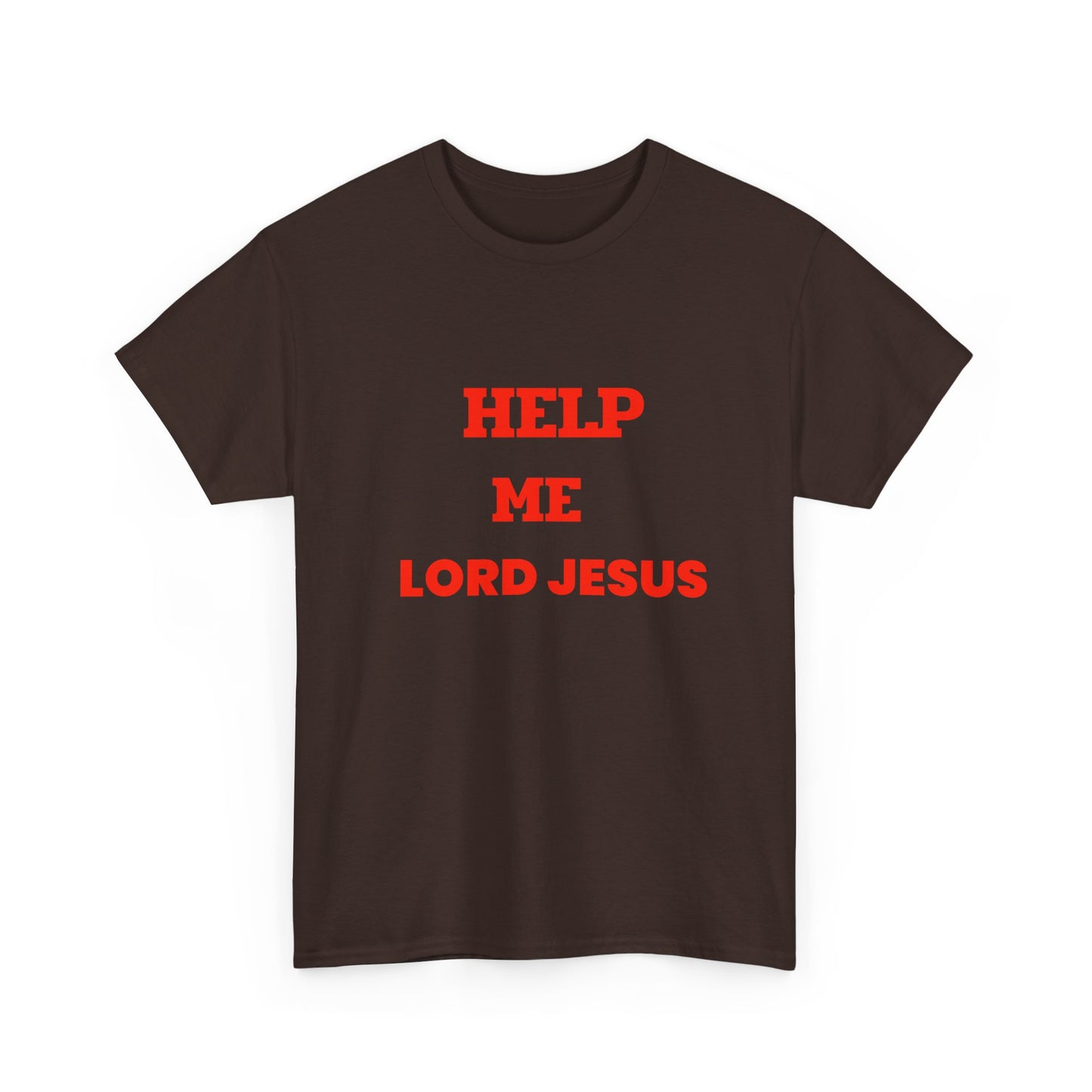 Religious T‑Shirt — "Help Me Lord Jesus" Red Text Christian Tee