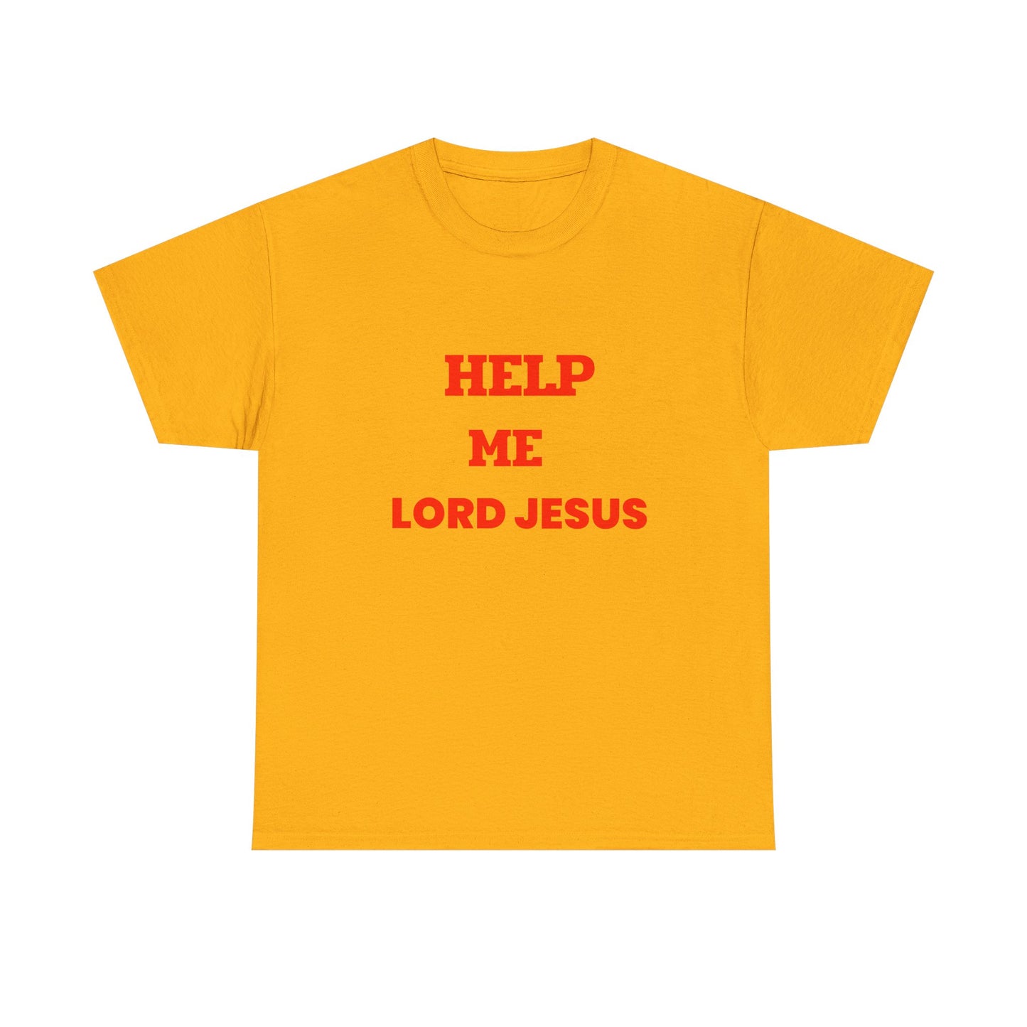 Religious T‑Shirt — "Help Me Lord Jesus" Red Text Christian Tee