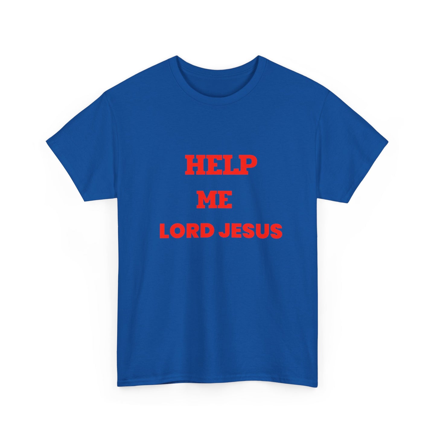 Religious T‑Shirt — "Help Me Lord Jesus" Red Text Christian Tee
