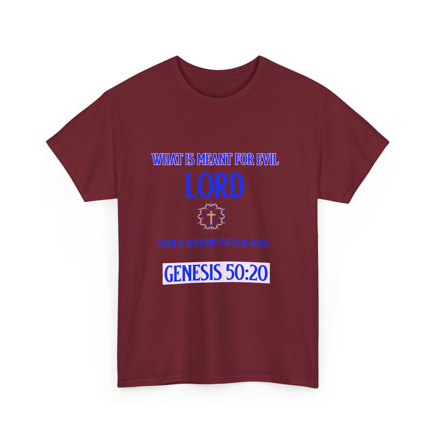 Inspirational Unisex Heavy Cotton Tee - Genesis 50:20 Design
