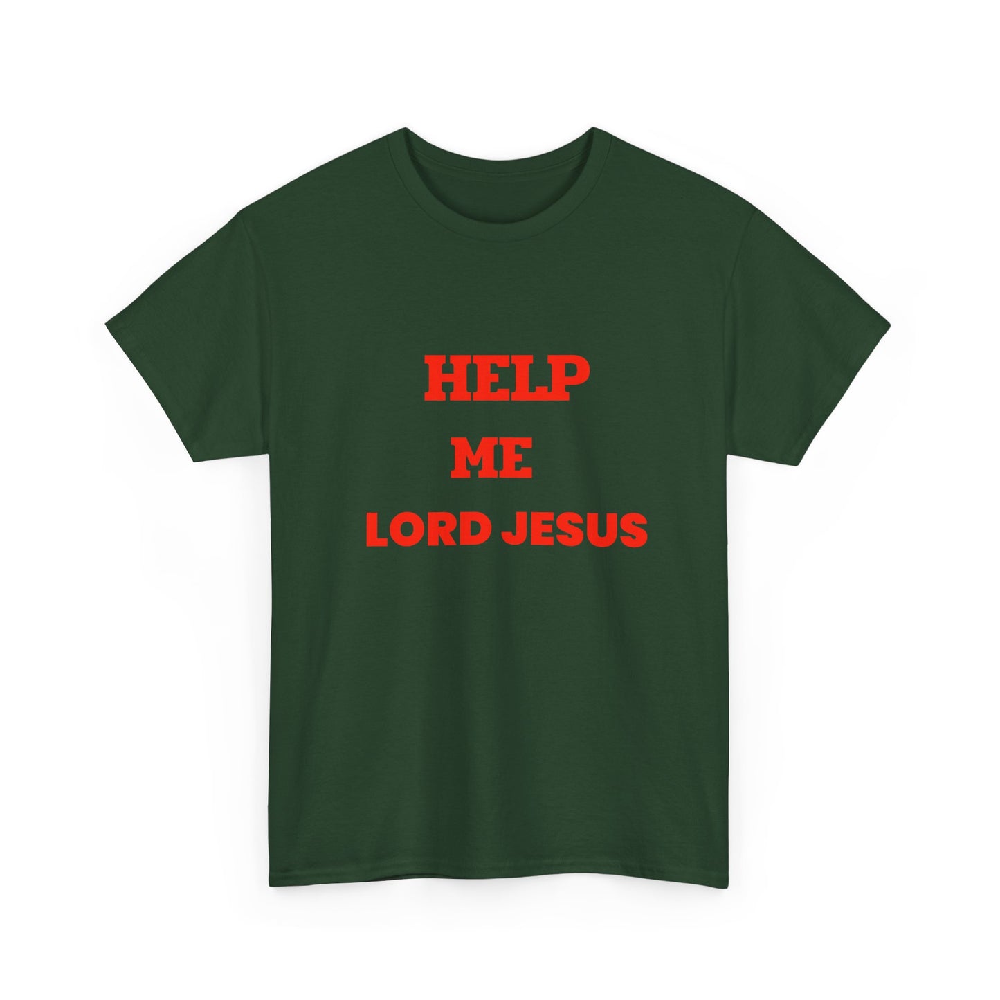Religious T‑Shirt — "Help Me Lord Jesus" Red Text Christian Tee