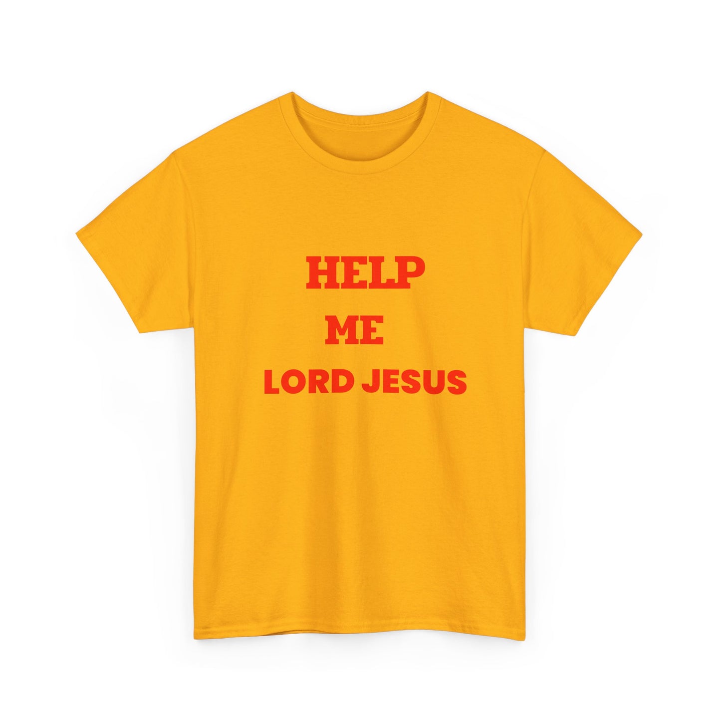 Religious T‑Shirt — "Help Me Lord Jesus" Red Text Christian Tee