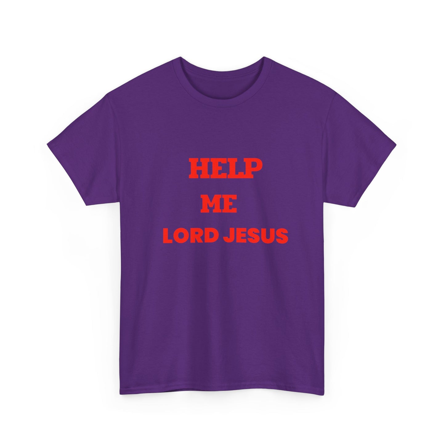Religious T‑Shirt — "Help Me Lord Jesus" Red Text Christian Tee